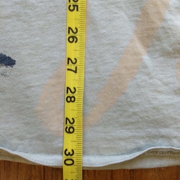 Green Midi Skirt  Elastic Waist  Pocket Lower Hem Art to Wear Abstract Hippie - Picture 8 of 10